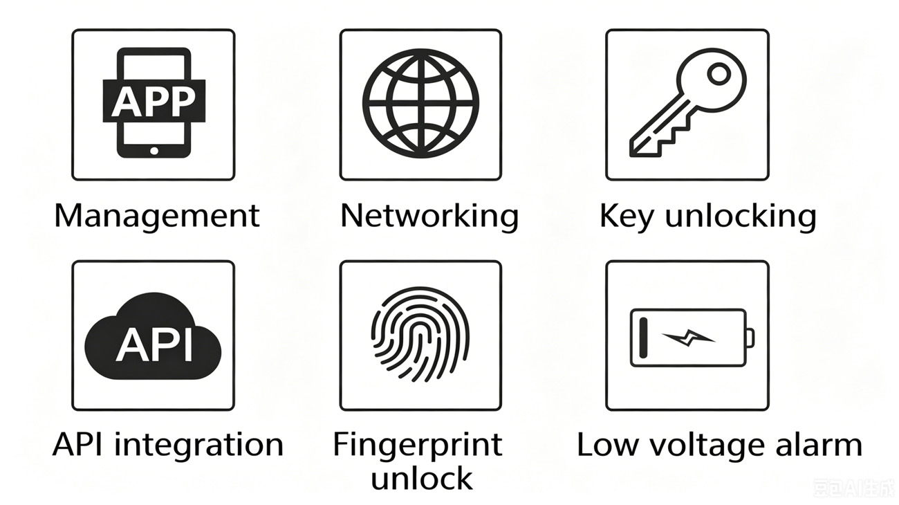 JSL-P1816 Smart Fingerprint Handle Lock Function