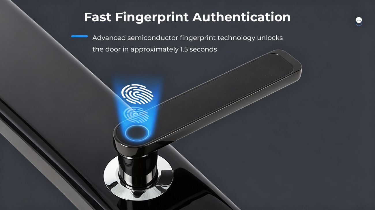 JSL-P1821 Fingerprint Handle Lock  Fast Fingerprint Authentication
